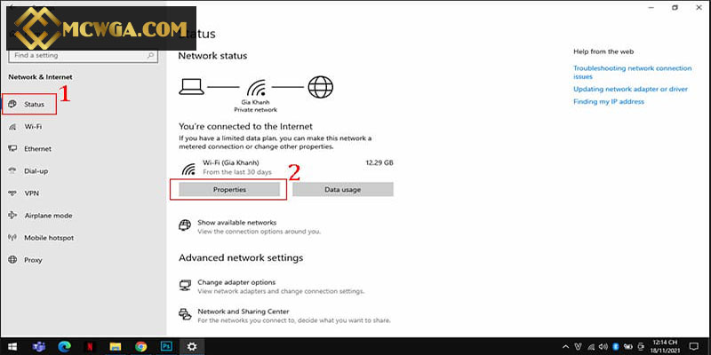 Dùng ứng dụng DNS để truy cập link vào MCW